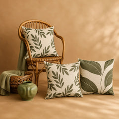 Boho Leaves Printed Cushion Cover Pack Of 2