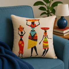 Dancing African Printed Cushion Covers Pack of 5