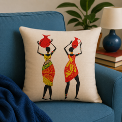 Dancing African Printed Cushion Covers Pack of 5