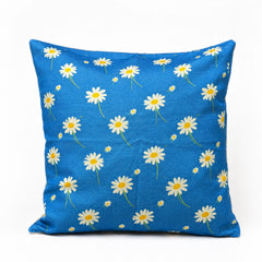 Blue Daisy Breeze Charm Printed Cushions Covers Pack of 2