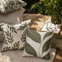 Boho Leaves Printed Cushion Cover Pack Of 2