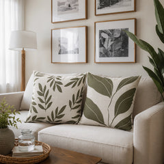 Boho Leaves Printed Cushion Cover Pack Of 2