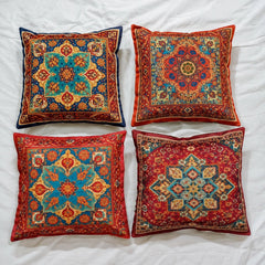 Vibrant Oriental Printed Cushion Cover pack of 4