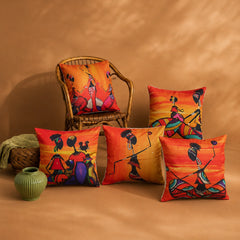 Egyptian Cleopatra Printed Cushion Covers Pack of 5